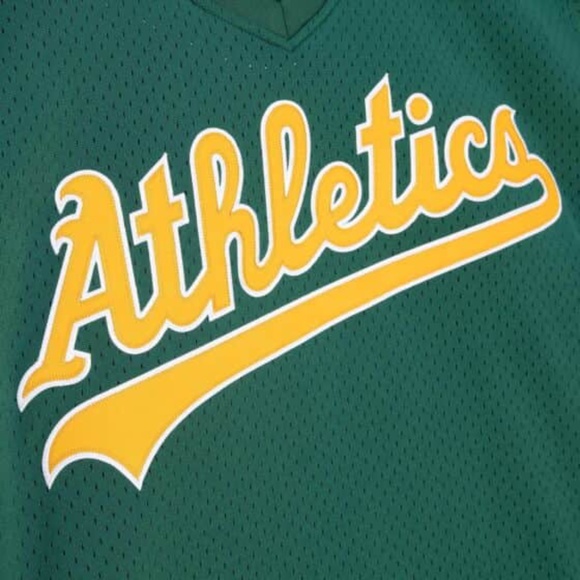 Mitchell & Ness Rickey Henderson 1988 Oakland Athletics A's Authentic BP Jersey - Picture 3 of 3